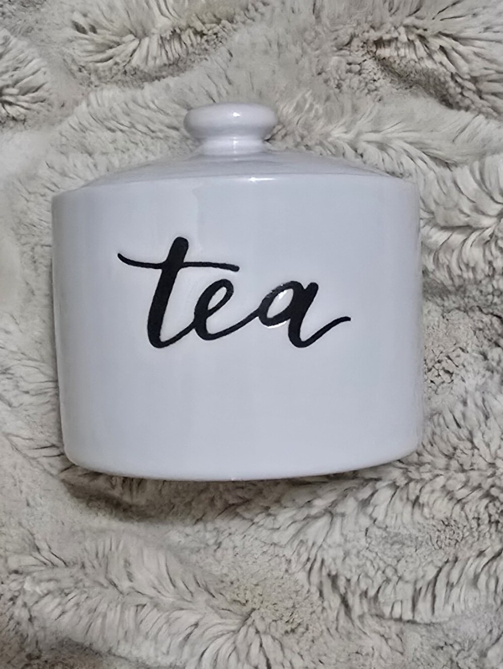 Threshold White Ceramic Tea Canister